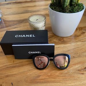 Chanel Cat Eye Quilted Sunglasses